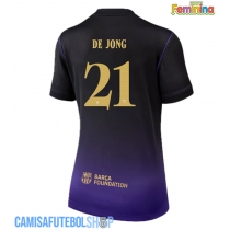 Camisa de time de futebol Barcelona Frenkie de Jong #21 Replicas 2º Equipamento Feminina 2026-27 Manga Curta